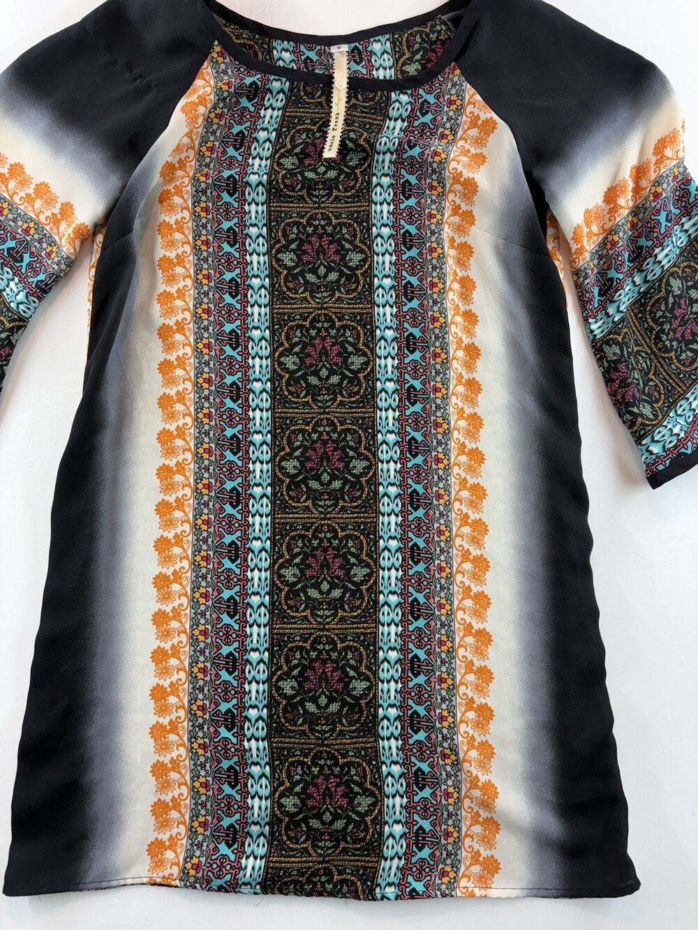 Anthropologie Uncle Frank Fringe Mini Dress Size 8 Multicolor